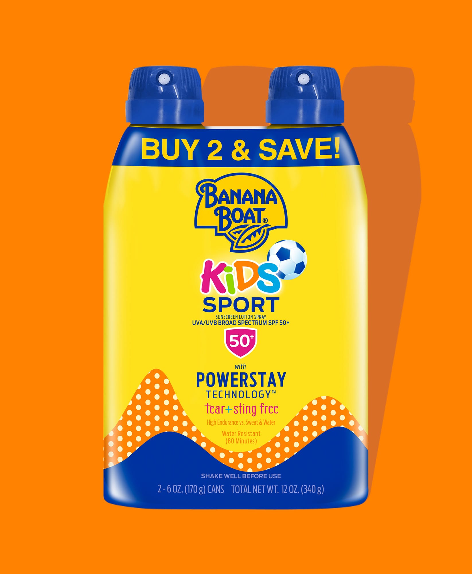 Banana Boat Kids Sport Spray SPF 50 Twin Pack Banana Boat US