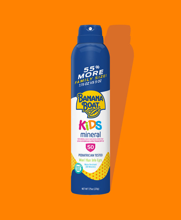Banana Boat® Kids 100% Mineral Continuous Spray SPF 50 Family Size